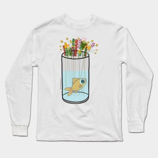 Fishy Floral Vase Long Sleeve T-Shirt